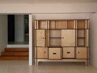 credenza ad incastro smontabile, MARIO PAGLIARO DESIGN MARIO PAGLIARO DESIGN غرف تخزين