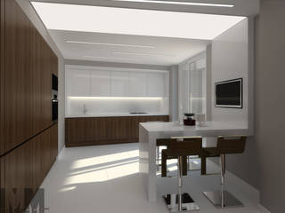 Уют минимализма, ММ-design ММ-design Nhà bếp phong cách tối giản