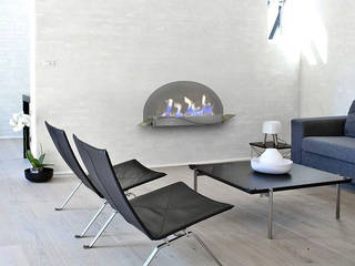 Chimeneas Bioetanol de Pared, Shio Concept Shio Concept 모던스타일 거실 벽난로 & 액세서리