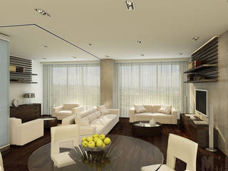 Квартира-трансформер, ММ-design ММ-design Minimalist living room