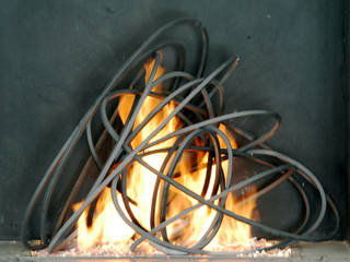 Loop Fire, BD Designs BD Designs غرفة المعيشة ديكورات مدفأة الحطب