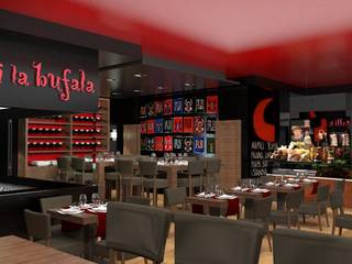 Fratelli La Bufala, aeroporto internazionale Napoli, Conforti Tina Designer Conforti Tina Designer 상업공간