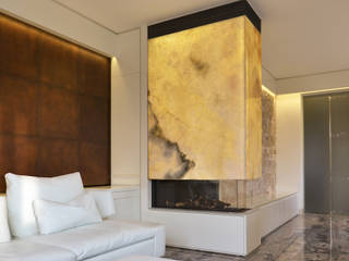 renovation of a living-room, Venice area (Italy), Andrea Girotto Architetto Andrea Girotto Architetto モダンデザインの リビング
