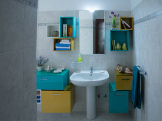 Cubic Bathroom, Arreda Progetta di Alice Bambini Arreda Progetta di Alice Bambini Banheiros ecléticos