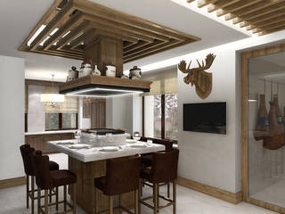 Загородный дом в стиле шале, ММ-design ММ-design Kitchen