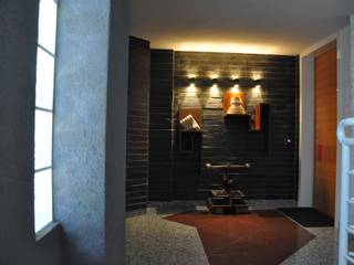 Interior design villa., F_Studio+ dell'Arch. Davide Friso F_Studio+ dell'Arch. Davide Friso Ingresso, Corridoio & Scale in stile moderno