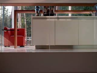 Haus der Architektur , Herzog-Architektur Herzog-Architektur Minimalistischer Flur, Diele & Treppenhaus