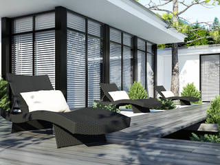 Mara Liege Modern, Oltre-Garden Oltre-Garden Moderner Balkon, Veranda & Terrasse