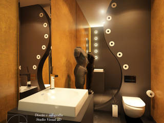 Baño de cortesía, Studio Visual 3d Studio Visual 3d Casas de banho modernas