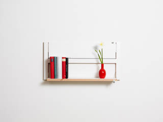 Fläpps Shelf 80x40x2 - The Double Slim, AMBIVALENZ AMBIVALENZ Minimalist study/office Plywood