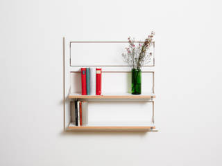 Fläpps Shelf 80x80x3 – White AMBIVALENZ Minimalist Oturma Odası Kontraplak Depo