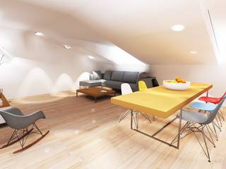 Un 3 Pièces Sous Les Toits, ab interior design ab interior design Дома в стиле модерн