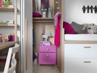 Modernes Mädchenzimmer mit viel Stauraum, MOBIMIO - Räume für Kinder MOBIMIO - Räume für Kinder Modern nursery/kids room