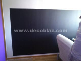 Pintura de pizarra en pared , Decoblaz, S.L. Decoblaz, S.L. Modern style bedroom