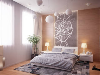 Carlton, Cannes, Amber Design Amber Design Mediterranean style bedroom