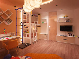 Carlton, Cannes, Amber Design Amber Design Спальня в средиземноморском стиле