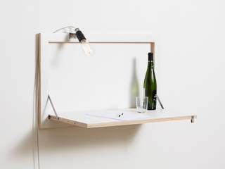 Fläpps Wall Desk, AMBIVALENZ AMBIVALENZ Espaços de trabalho minimalistas Contraplacado