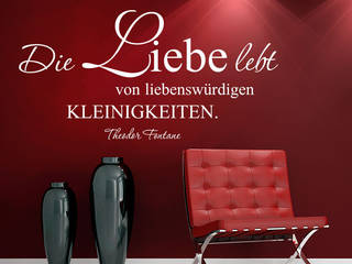 Wandtattoo Zitate eine kreative Wandgestaltung, Klebeheld.de der Wandtattoo-Gestalter Klebeheld.de der Wandtattoo-Gestalter Eclectic style living room