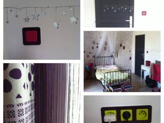 Chambre de fille (rénovation - création), DK2DECO DK2DECO Nowoczesny pokój dziecięcy