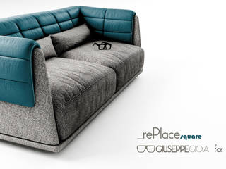 rePlace - Divano, GiuseppeGioiaDesigner GiuseppeGioiaDesigner Eclectic style living room