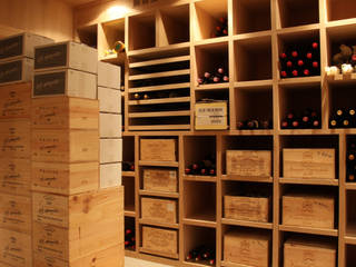 Cave à vin sur mesure en chêne - Knokke, Degré 12 Degré 12 クラシカルデザインの ワインセラー