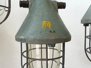 "PIRNA S PETROL" Fabrik Lampe Industrie Design Original, Lux-Est Lux-Est Industriale Wohnzimmer
