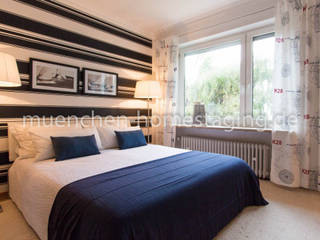 Neugestaltung eines Schlafzimmers, Münchner HOME STAGING Agentur Münchner HOME STAGING Agentur Dormitorios de estilo clásico