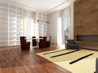 Render Interni, EM3DESIGN EM3DESIGN غرفة المعيشة