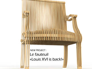 LE FAUTEUIL LOUIS XVI IS BACK!, THOMAS DE LUSSAC DESIGN LAB THOMAS DE LUSSAC DESIGN LAB Nowoczesny salon Kanapy i fotele