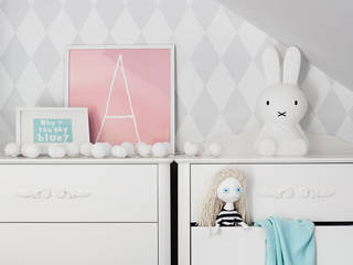 "Alice in wonderland" TOTO DESIGN www.totodesign.pl, Toto Design Toto Design Dormitorios infantiles minimalistas