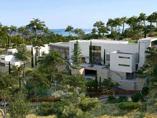 Perspectivas 3D - paisajismo , Realistic-design Realistic-design Vườn phong cách Địa Trung Hải