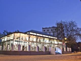 Kiosco Pérgola Café, Raso Arquitectura Raso Arquitectura Salones de estilo mediterráneo