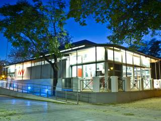 Kiosco Pérgola Café, Raso Arquitectura Raso Arquitectura Salones de estilo mediterráneo