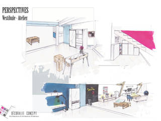 Maison LOFT, Décoralie Concept Décoralie Concept 现代客厅設計點子、靈感 & 圖片