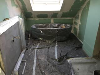 Einbau einer freistehenden Badewanne , Badeloft - Badewannen und Waschbecken aus Mineralguss und Marmor Badeloft - Badewannen und Waschbecken aus Mineralguss und Marmor Modern Bathroom