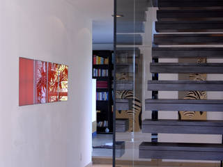 Einfamilienhaus in Allershausen, Herzog-Architektur Herzog-Architektur Modern corridor, hallway & stairs