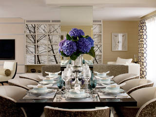 Dining Area Roselind Wilson Design Salle à manger classique modern,dining table,flowers