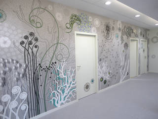 Design mural monumental, Sophie Briand, designer Sophie Briand, designer Eclectische muren & vloeren