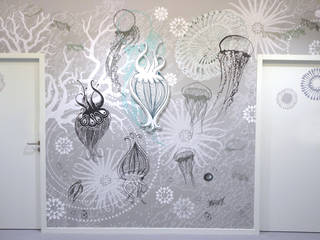 Design mural monumental, Sophie Briand, designer Sophie Briand, designer Ausgefallene Wände & Böden