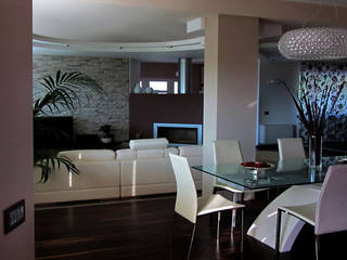 SPAZIO CONTINUO, GIOIA Biagio ARCHITETTO GIOIA Biagio ARCHITETTO Moderne Wohnzimmer