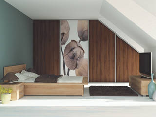 Sliding Wardrobe Doors, Sliding Wardrobes World Ltd Sliding Wardrobes World Ltd Nowoczesna sypialnia Łóżka i zagłówki