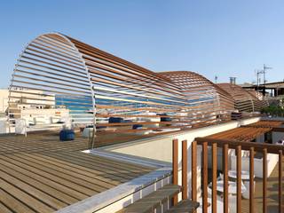 Perspectivas 3D - Terrazas , Realistic-design Realistic-design Moderner Balkon, Veranda & Terrasse