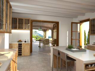 Perspectivas 3D - Cocinas, Realistic-design Realistic-design Nhà bếp: thiết kế nội thất · bố trí · hình ảnh