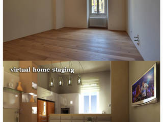 Virtual home staging , Studio di Architettura Tundo Studio di Architettura Tundo غرفة نوم