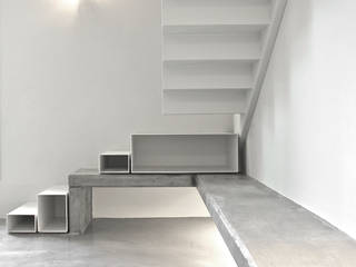 Loft G, Pinoni + Lazzarini Pinoni + Lazzarini Couloir, entrée, escaliers minimalistes