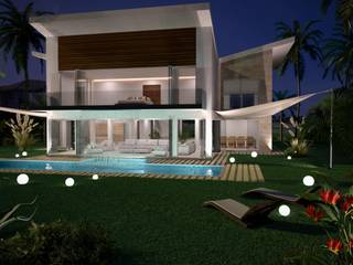 Perspectivas 3D - piscinas , Realistic-design Realistic-design Modern living