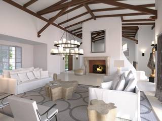 Perspectivas 3D - salones , Realistic-design Realistic-design Phòng khách phong cách mộc mạc