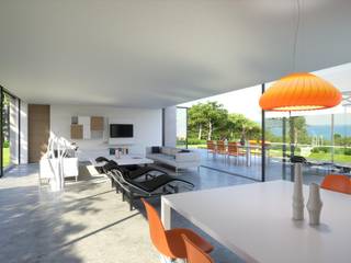 Perspectivas 3D - salones , Realistic-design Realistic-design Modern dining room