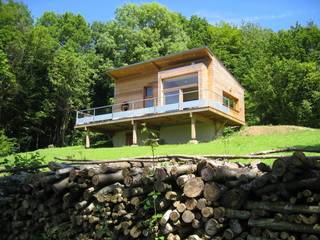 Extension d'une maison forestière dans le Perche, L'établi L'établi Moderne Häuser