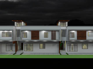 House for 3 brothers, D-SiGN KSTUDIO™ PVT LTD ARCHITECTS + INTERIORS + LANDSCAPING D-SiGN KSTUDIO™ PVT LTD ARCHITECTS + INTERIORS + LANDSCAPING Rustic style houses